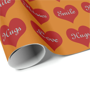 Herzen ~ Roll Geschenkverpackung Papier FARBWECHSE Geschenkpapier