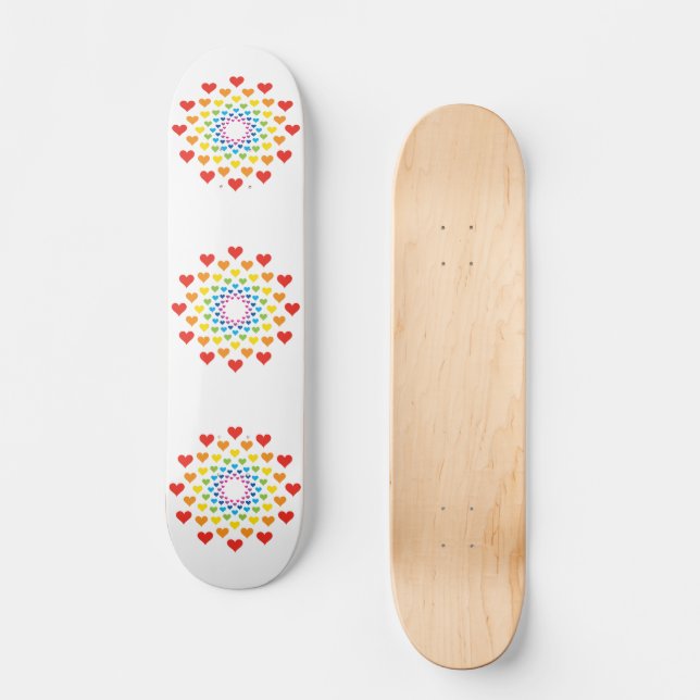 Herzen Skateboard (Vorderseite)