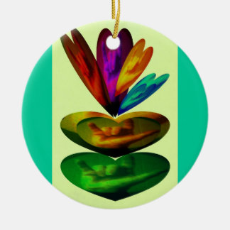 Herzen sprechen i-Liebe Sie Keramikornament