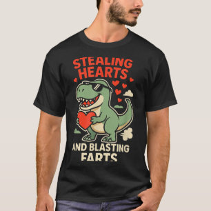 Herzen stehlen und Furze loslassen Trex Kinder T-Shirt