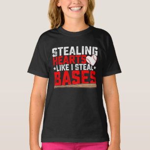 Herzen stehlen wie ich Bases stehle Baseball T-Shirt
