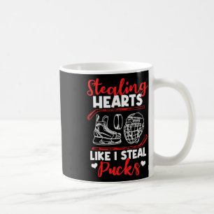 Herzen stehlen wie ich Pucks stehle Eishockey Vale Kaffeetasse
