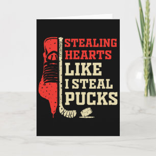 Herzen stehlen wie ich Pucks stehle Funny Valentin Karte