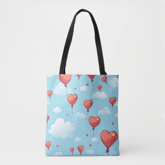 Herzen steigen auf tasche (Vorderseite)