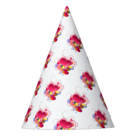 Herzen und Blume Partyhütchen