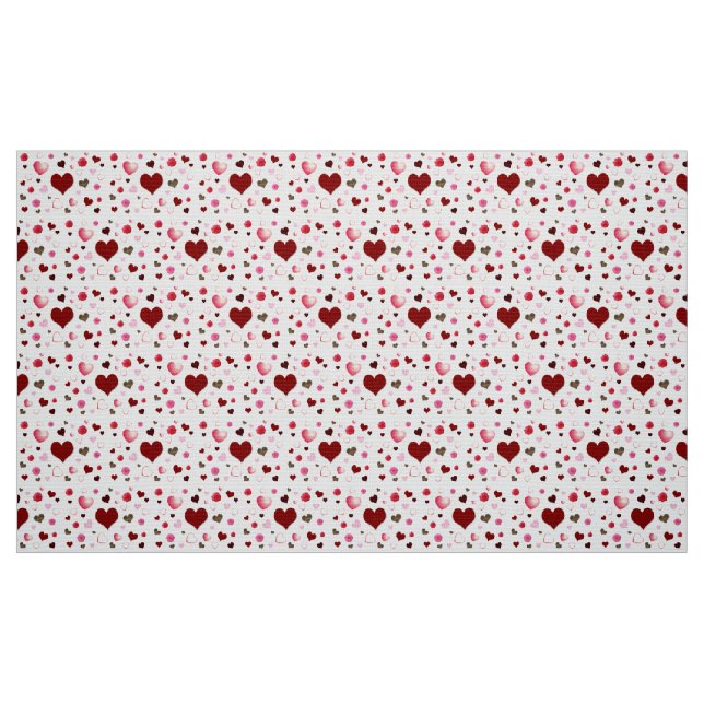 Herzen und Rose Stoff (Fat Quarter (45,7 x 55,9 cm))
