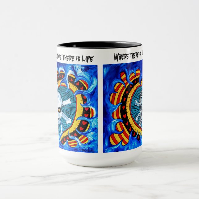 Herzen und Schädel Tasse (Zentrum)