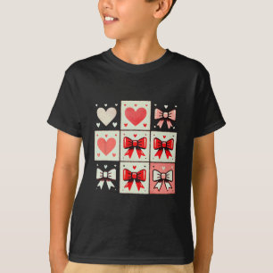 Herzen und Schleifen Tic-Tac-Toe – Spielerei zum V T-Shirt