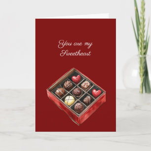 Herzen und Schokolade Sweetheart Karte