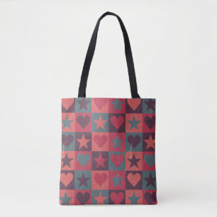 Herzen und Sternchen-Vereinbarung Rosa Tasche