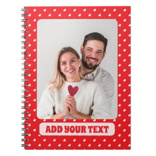 Herzen Valentinstag Modernes Liebesmuster Foto Notizblock