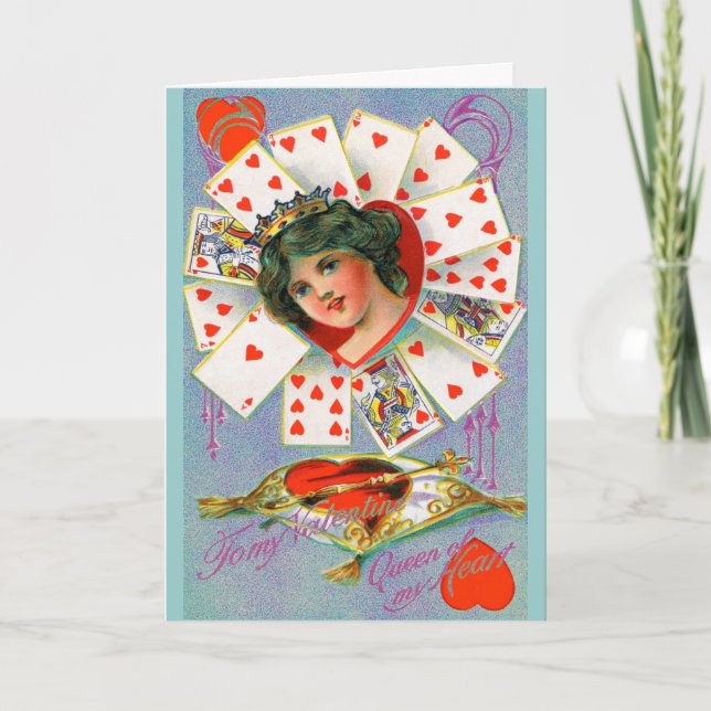 HERZENFRAU, Valentinstag Feiertagskarte (Vorderseite)