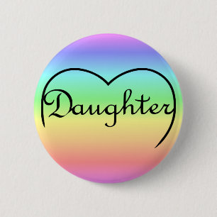 Herzenregenbogen Button