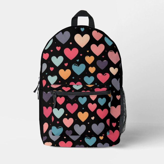 Herzenslust Bedruckter Rucksack (Vorderseite)