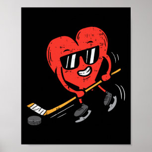 Herzenslust Eishockey Valentinstag Liebe Sport Poster