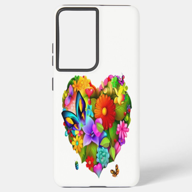 Herzensmagier: Ein Blumenmosaik und ein Insektenmo Samsung Galaxy Hülle (Rückseite)