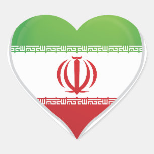Herzensticker der iranischen Liebe Herz-Aufkleber