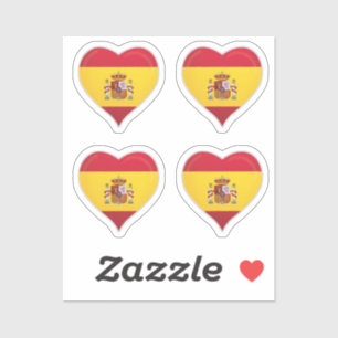 Herzensticker der spanischen Liebe Aufkleber