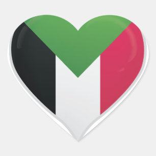 Herzensticker für die Flagge der sudanesischen Lie Herz-Aufkleber