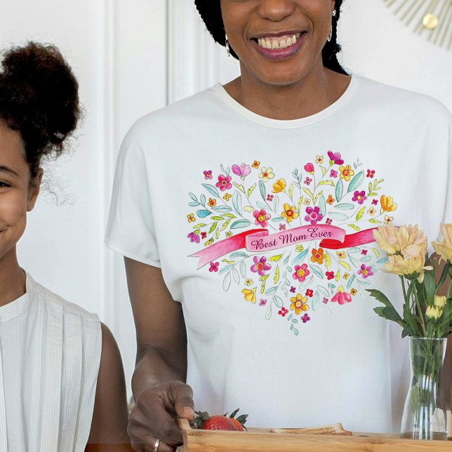 Herzerbouquet Beste Mama je T - Shirt (Von Creator hochgeladen)
