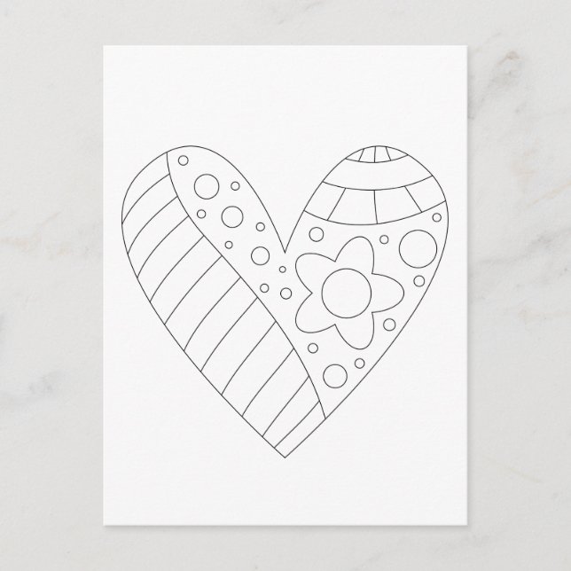 Herzerbstdesign Postkarte (Vorderseite)