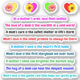 Herzergreifende Mutter-Zitate Liebe Mama Sticker