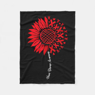 Herzerkrankungen Aufklärungsmonat Sonnenblume für Fleecedecke