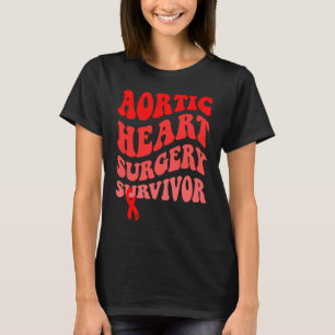 Herzerkrankungen Bewusstsein Aortic Heart Operatio T-Shirt