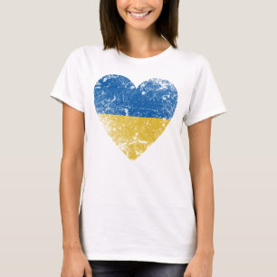 Herzerkrankungen Ukraine Flagge, Land Pride T-Shirt