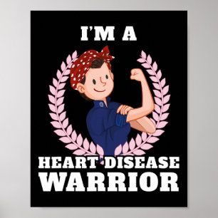 Herzerkrankungen Warrior Herzerkrankungen Bewussts Poster