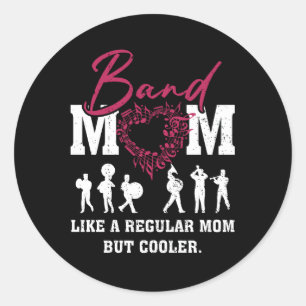 Herzerreißende Band-Mama wie eine regelmäßige Mama Runder Aufkleber