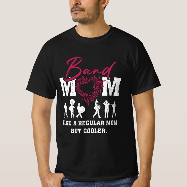 Herzerreißende Band-Mama wie eine regelmäßige Mama T-Shirt (Vorderseite)