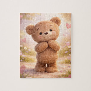 Herzerwärmende Liebe: Süßer 3D-Cartoon-Teddy