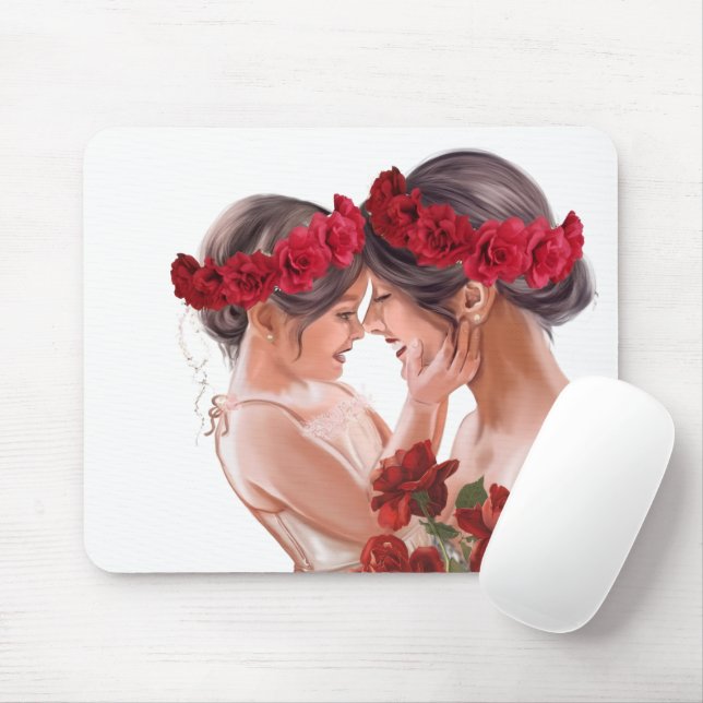 Herzerwärmendes persönliches Blumengeschenk Mousepad (Mit Mouse)