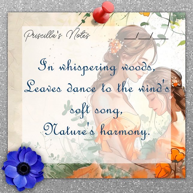 Herzerwärmung Mutter & Tochter 3 Zoll x 3 Zoll Post-it Klebezettel (Von Creator hochgeladen)