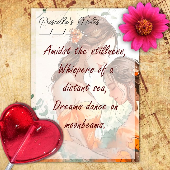 Herzerwärmung Mutter & Tochter 4 Zoll x 6 Zoll Post-it Klebezettel (Von Creator hochgeladen)