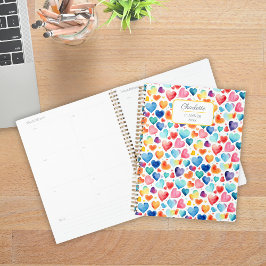 Herzfarbe Niedliche Liebe Individuelle Name Planer