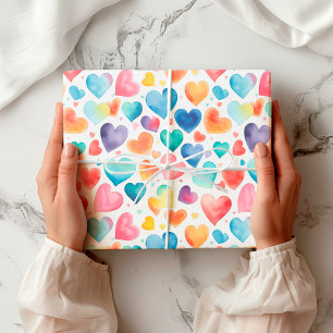 Herzfarbe Niedliche Liebe Süße Muster Geschenkpapier