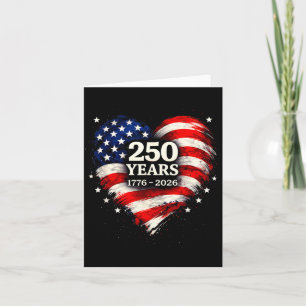 Herzflagge 250 Jahre Freiheitsdesign USA 1776 bis Karte
