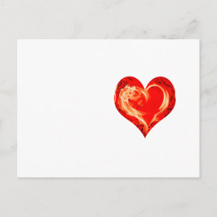 Herzflammen Postkarte
