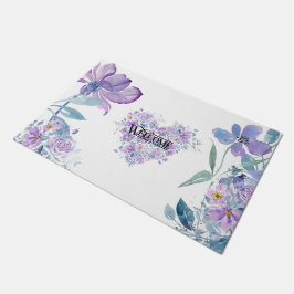 Herzflora Willkommen Fußmatte