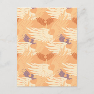 Herzflügel Camouflage Blank (pfirsichfarben/beige/ Postkarte