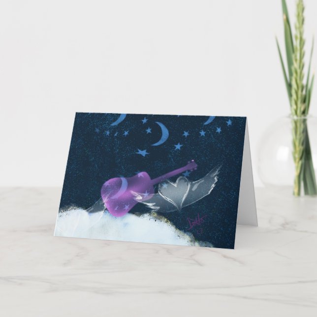 Herzflügel - Grußkarte Karte (Vorderseite)