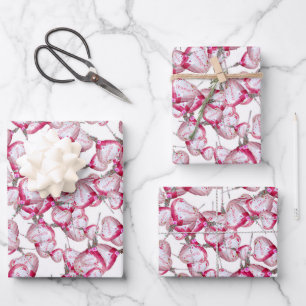 Herzform Ballon mit Liebe Textmuster Geschenkpapier Set