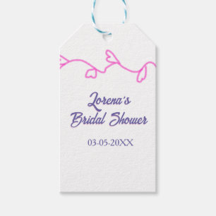 Herzform Blumenrosa lila Brautparty-Trend Geschenkanhänger