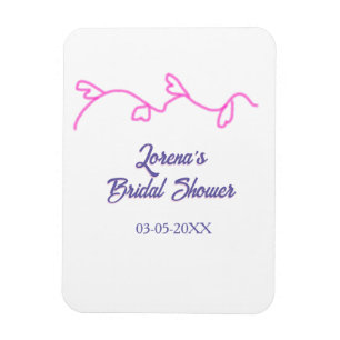 Herzform Blumenrosa lila Brautparty-Trend Magnet