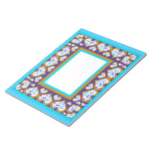 Herzform Diamanten Gold Aqua Notizblock