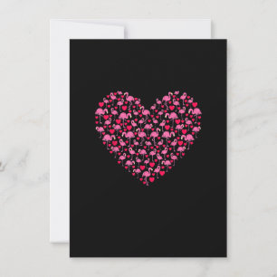 Herzform Flamingo Valentine's Day Flamingo Liebe Einladung