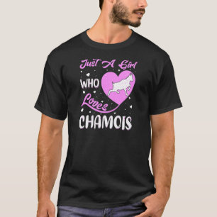 Herzform Gämse Ein Mädchen, das Gämsen Lieben T-Shirt