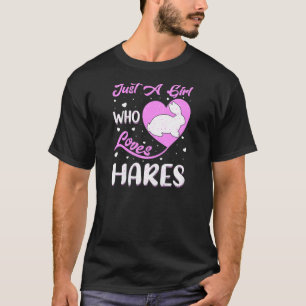 Herzform Hare Just a Girl, die Lieben Hares T-Shirt